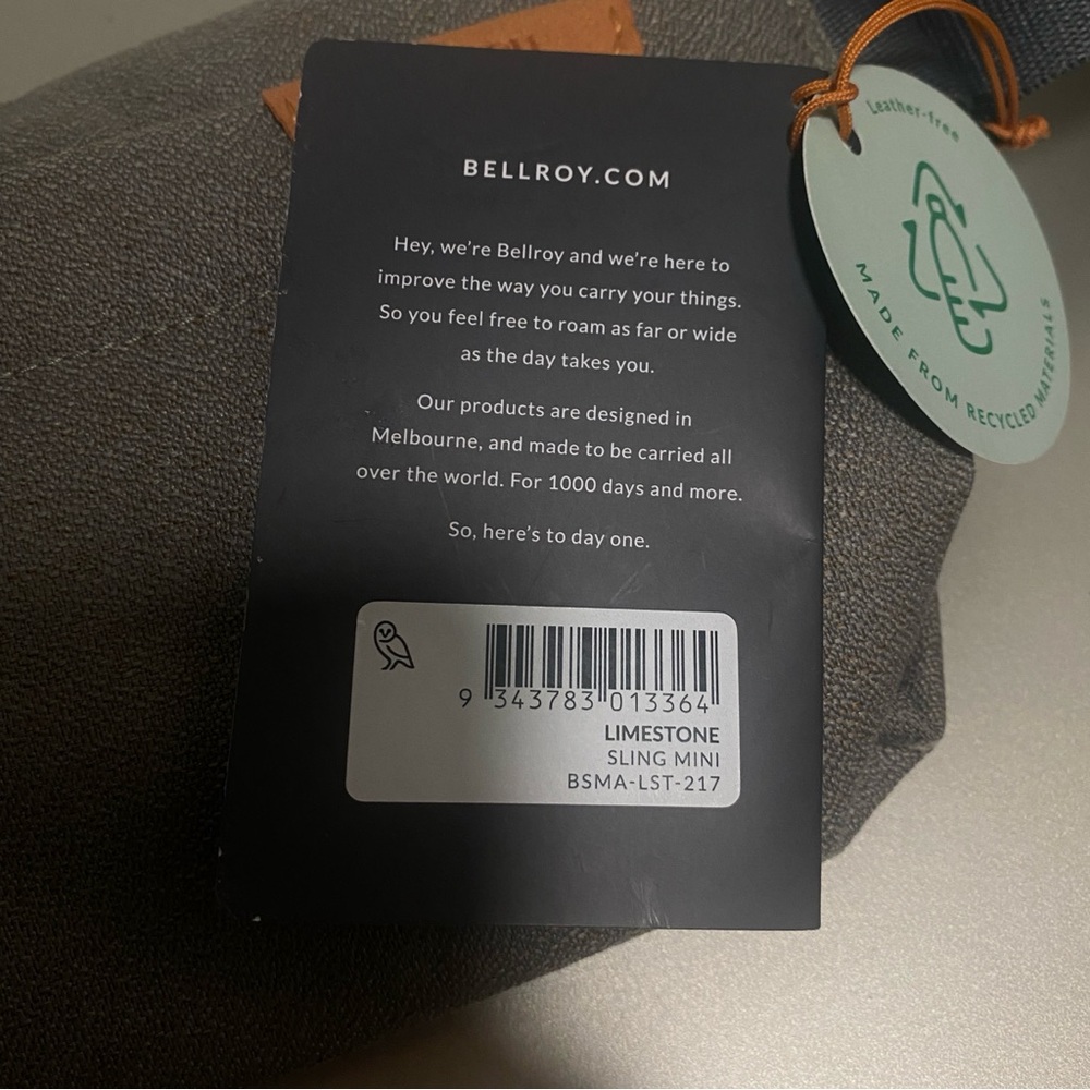 NWT Bellroy Sling Mini Sling, Belt and Crossbody Bag in Limestone - Picture 13 of 16